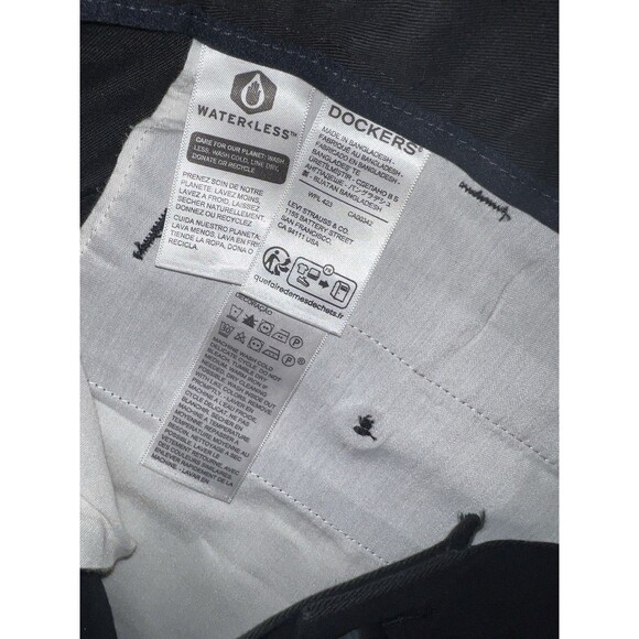 Dockers Mens Easy Khaki Pants Mens 46X29 Big Tall Black Classic Fit Pleated NEW - Picture 8 of 10